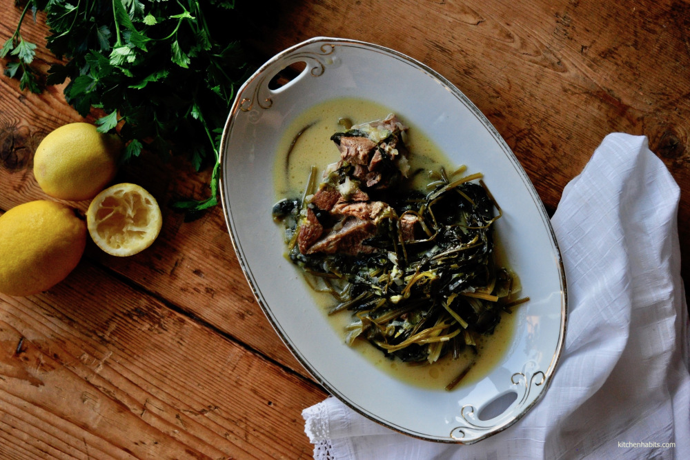 Αρνάκι φρικασέ – ‘Lamb Fricassée’ / Lamb with greens Αρνάκι φρικασέ – ‘Lamb Fricassée’ / Lamb with greens