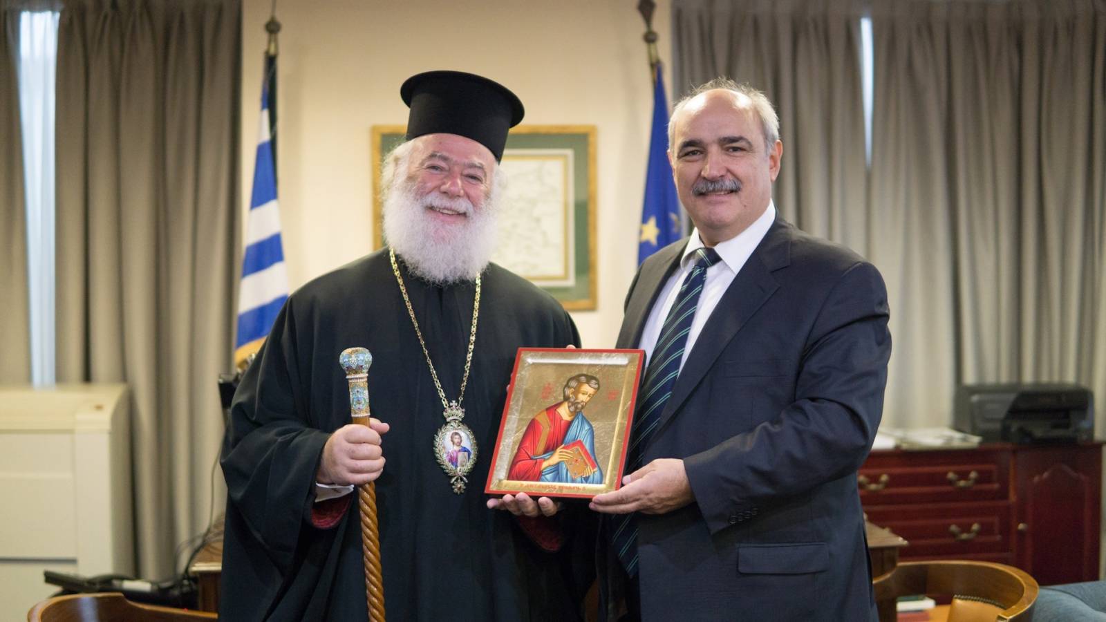 Συνάντηση Πατριάρχη Αλεξανδρείας με τον ΥΦΥΠΕΞ Μ. Μπόλαρη
